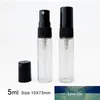 Mini botella de perfume de cristal 100Pieces / Lote 5 ml Spray de botellas vacías recargables envases cosméticos portable del perfume atomizador Muestra