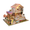 Bricolage maison de poupée en bois grande miniature enfant maison de poupée jouet jardin miniatures maison de poupée cuisine domek dla lalek drawniany cadeaux 201217