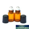 10pcs 빈 1ml 2 ml 3ml 5ml amber 롤 유리 병 에센셜 오일 롤 -에 재충전 가능한 향수 병 탈취제 컨테이너