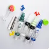 CSYC NC039 Glazen bong rookpijpen 10 mm 14 mm keramische kwarts nagelclip kleurrijke kalebasstijl in-line water perc dab rig bubbler pijp bongs