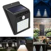 Outdoor Solar Powered LED Vägglampa Porch Lights Night Sensor Control Solar Lamp Path Fence Garden