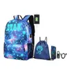 Nouveau sac à dos pour l'école Anime Luminous Bag College Bookbag Sac à dos pour ordinateur portable antivol avec port de chargement USB Sacs d'école LJ201029