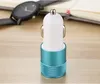 Metal Dual USB Port Car Charger Aluminium 2 Portas Carregadores de carro USB para Xiaomi Samsung Nokia 21a Adaptador de carregador de carro USB