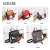 ACELURE Designer Women Leather Backpacks Female School BagS for Teenager Girls Travel Back Bag Retro Bagpack Sac A Dos Y201224