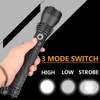 XHP90.2 Aluminum Tactical LED Flashlight USB Rechargeable Zoom Torch Power by 18650 or 26650 Battery Lantern Litwod 1285 Black