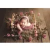 Newborn Vintage Woven Rattan Basket Studio Baby Props for Photography Shoot Posing Sofa Accessoire Photo Bebe LJ201105