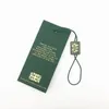 sacchetto di carta con cordino per cartellini Cartellini personalizzati per sacchetti con bottoni all'ingrosso per abbigliamento etichette speciali per altalene con stampa in lamina d'oro in carta verde
