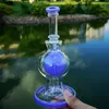 Heady Glass Bong Showerhead Perc Oil Dab Rig con sfera 14mm Femmina Joint Water Pipes con ciotola Narghilè XL-1971