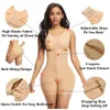 Butt Lifter Slimming Shapewear Full Body Shaper Post Liposuction Girdle Corset Tummy Control Faja Waist Shaper Open Crotch Firm 201211