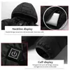 Outdoor T-Shirts Electric Heated Jackets USB Coat Long Sleeves 4 Areas Heating Hooded Warm Winter Thermal Clothing1