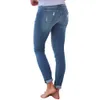 Дизайнерские женские джинсы брюки повседневная байкерская дыра разбивая цветок, сжигающий персонализированная уличная одежда.