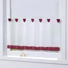 Занавеска наполовину окно кухня кофе сплошной короткая панель 100% полиэфирная ткань вкладка верхняя часть домашнего декора1