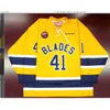 CHEN37 Custom qualquer nome ou numbe homens Saskatoon Blades Retro Hockey Jersey Kelly Chase Hockey Jersey ou personalizado qualquer nome ou número de camisa retrô