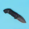 Specialerbjudande DA33 Small Survival Folding Blade Knife 440C Black Drop Point Blade Wood Steel Handle With Back Clip Turing Tools Knives