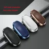 Auto Remote Key Fall Aluminium Legierung Leder Abdeckung Shell Fob Für Tesla Modell 3 S X Smart Key Protecto Abdeckungen mit Schlüsselbund