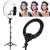 14 polegadas 35cm Fotografia LED Selfie Selfie Photo Studio Câmera Luz com Telefone Titular Tripé Suporte para Maquiagem Video Live