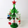 Handgjorda Murano Glass Crafts Christmas Tree Figures Ornament Home Decor Simulation Christmas Tree With 12 Pendant Accessories T200331