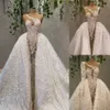 Biała 3d Kwiatowa Suknia Ślubna Koronkowa Aplikacje Illusion Mermaid Latared Ruffles Robe de Soiree Turkish Couture Dubai Abendkleid Nowożeńcy Suknie