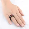 Hip-hop 14K Black Gold Ruby Obsidian Ring Party Wedding Sapphire Pure Bizuteria For Women Men Unisexe Rock Obsidian Jewelry Ring J1225 276S