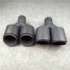 Zwei Stück Universal Akrapovic Dual-Auspuff-Endrohre aus Kohlefaser, schwarzem Edelstahl, Endrohre für Auto-Auspuffanlagen, 178 m