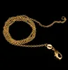 Moda 1mm 18K Gold Batilhed 925 Sterling Silver o Chain Chain Collo Jewelry Chain Gold Rosa 1824 polegadas5824116