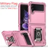 Armor Rugged Defender Heavy Duty Cases Anti-Rutsch-Magnet-Autohalter-Ringständer für Samsung Galaxy Z Flip 3 4 Flip3 5G Flip4