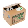 Nette lustige Panda-Katzen-Dieb-Spielzeug-Sparschwein-Geld-Sparbox-kreative Spardose-Kind-Geschenke LJ201212