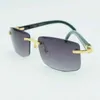 Sonnenbrille Männer Original Büffel Horn Gläser Randlose Weiß Schwarz Buffs Quadratische Frauen Sonnenbrille Töne Füllung Rezept US-Dollar 60% Rabatt