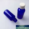 10 stks 35x85 mm donkerblauw glazen flessen met witte plastic gemeenschappelijke capluts DIY 30 ml lege essentiële olieglazen flessen potten