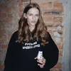 Ryska underjordiska unisex reflekterande hoodies brev tryckt kvinnors tr￶ja med ryska inskriptioner kvinnliga hoodies topps 201216