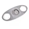 Stainless Steel Cigar Cutter Knife Portable Small Manual Double Blades Cigars Scissors Metal Cut Smoking Accessories