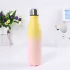 500ML Custom Double Wall Stainles Steel Water Bottle Thermos Bottle Keep Hot and Cold Insulated Vacuum Flask For Sport Y1223