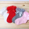 Baby Girls Socks With Bow Tie Lace Ruffle Princess Sock With Ribbons Multi Colors Kids Stockings 20220223 H1