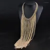 Chains Exknl Boho Choker Bohemian Collar Fashion Gold Silver Color Long Necklace Maxi Statement Tassel Women 2021 Jewelry1