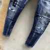 jeans da uomo in denim moda italia jeans da uomo veri jeans strappati urbani casual decorati con cerniera slim lavata