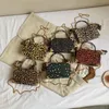 Bolso de hombro para mujer, diseño de caja cuadrada, diseñador de bolsos a la moda, bolsos de mano con patrón de leopardo, bolso de mano para mujer