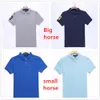 T-shirt da uomo Manica corta Cavallo grande o piccolo Taglie forti S-2XL Etichetta ricamo a più colori Hommes Classico business casual Top Tee Polo in cotone traspirante