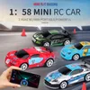 1:58リモコンミニRCカーバッテリー運転レーシングPVC缶パックマシンドリフトバギーブルートゥースラジコン玩具子供220315