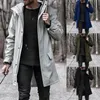 Vestes pour hommes longue automne veste vêtements d'extérieur décontractés solide pardessus Trench manteau vêtements homme coupe-vent luxe hommes mode Abrigo Hombre