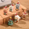 Resina Mini Figurine Natal Papai Noel Resina Brinquedos DIY Jardim Ornament Craft Kids Brinquedos Presentes Atacado