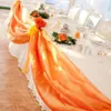 Vert menthe 1000CMx135CM Organza Swag Tissu Mariage pour la décoration de fête d'événement Décoration Table Jupe Jupe Y201006