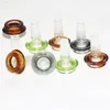 Hookahs Double Layers Dry Herb slide glazen kommen 10mm 14mm 18mm met bloem sneeuwvlok filter kom voor Bongs Ash Catcher roken Bowls