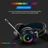 Colorful Light Professional Gaming Headset USB Wired Headphones Stereo PC Game Headphones with Mic for PUBG XBOX PS4 Game Earphones