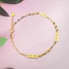 Lyx 18K Ture Gold Numbers BangleBracelet New Dign Beaded Armband Anpassad Armband för vänner