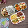 304 Rostfritt stål Japansk lunchlåda med fack Mikrovågsugn Bento Box för barnskolans picknickmatbehållare