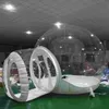 Maison à bulles blanche gonflable, tente transparente, dôme, diamètre 3m 4m, pour vacances en famille, vente en gros en usine, souffleur gratuit