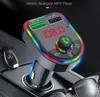Acura radio C12 C13 F5 F6 Auto Bluetooth 5.0 Fm-zender Draadloze Handsfree Audio-ontvanger Mp3-speler RGB licht USB Type-c Oplader