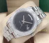 2022 new 41mm inlaid outer ring middle row diamond watch with automatic mechanical watch wordless dial male Watches227O