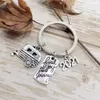 2021 Find Joy In The Journey Charms Keychain Happy Camper RV Trailer Key Chain Enjoy Retirement Keyring for Boss and Coworker Gift