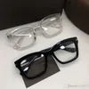 Occhiali da sole unisex di alta qualità Montatura per occhiali da vista con bordo quadrato grande e conciso 50-20-145 Custodia per set completo in pura plancia importata